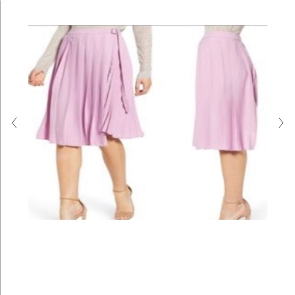 Anthropologie Leith Accordion Pleated Asymmetrical Midi Full Skirt M - Picture 4 of 9